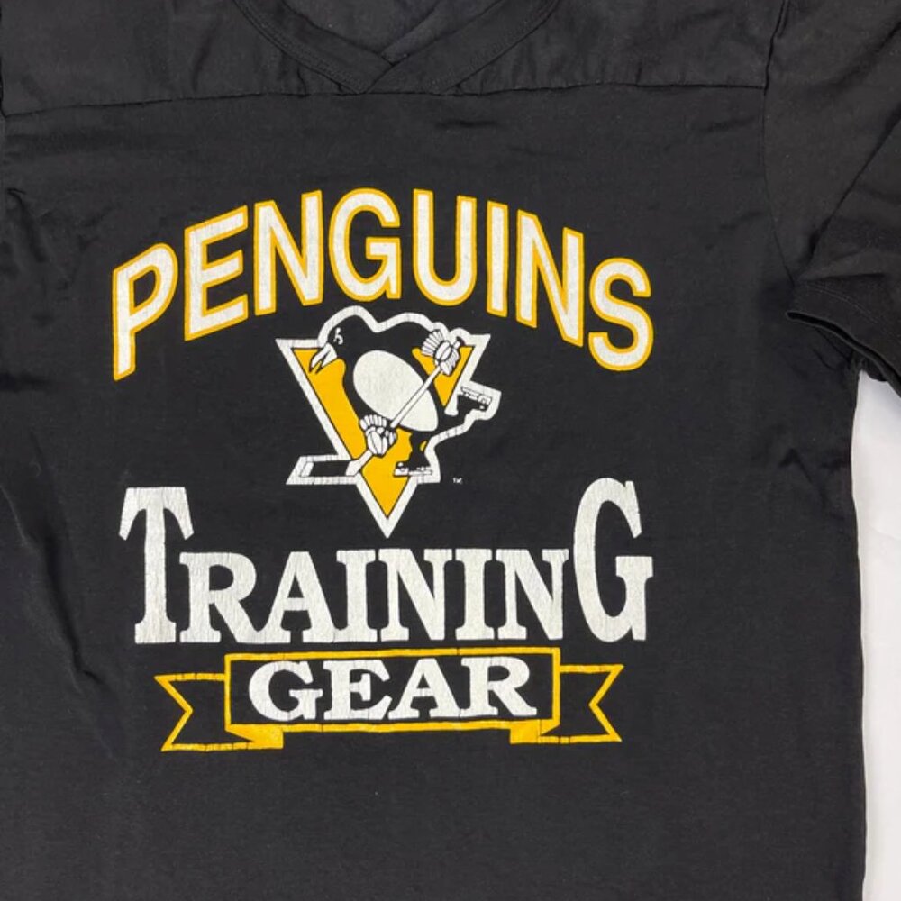 VINTAGE RAVENS PITTSBURGH PENGUINS TRAINING GEAR NHL HOCKEY JERSEY XL
